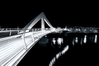 Squiggly Bridge At Night