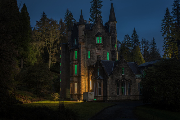 Benmore House At Night